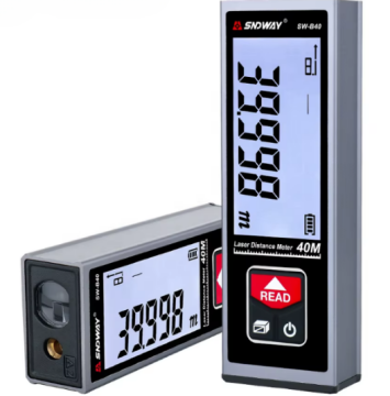 SW-B40 Geniş Yatay Göstergeli Metal Lazermetre | 40 Metre | Şarj Edilebilir