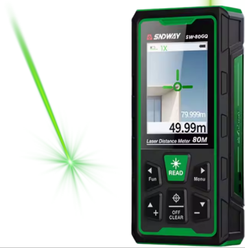 SW-80GQ Yeşil Lazerli 80 Metre Kameralı Lazermetre | Şarjlı ve IP68 Korumalı