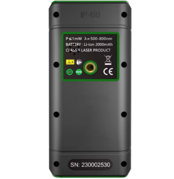 SW-80GQ Yeşil Lazerli 80 Metre Kameralı Lazermetre | Şarjlı ve IP68 Korumalı
