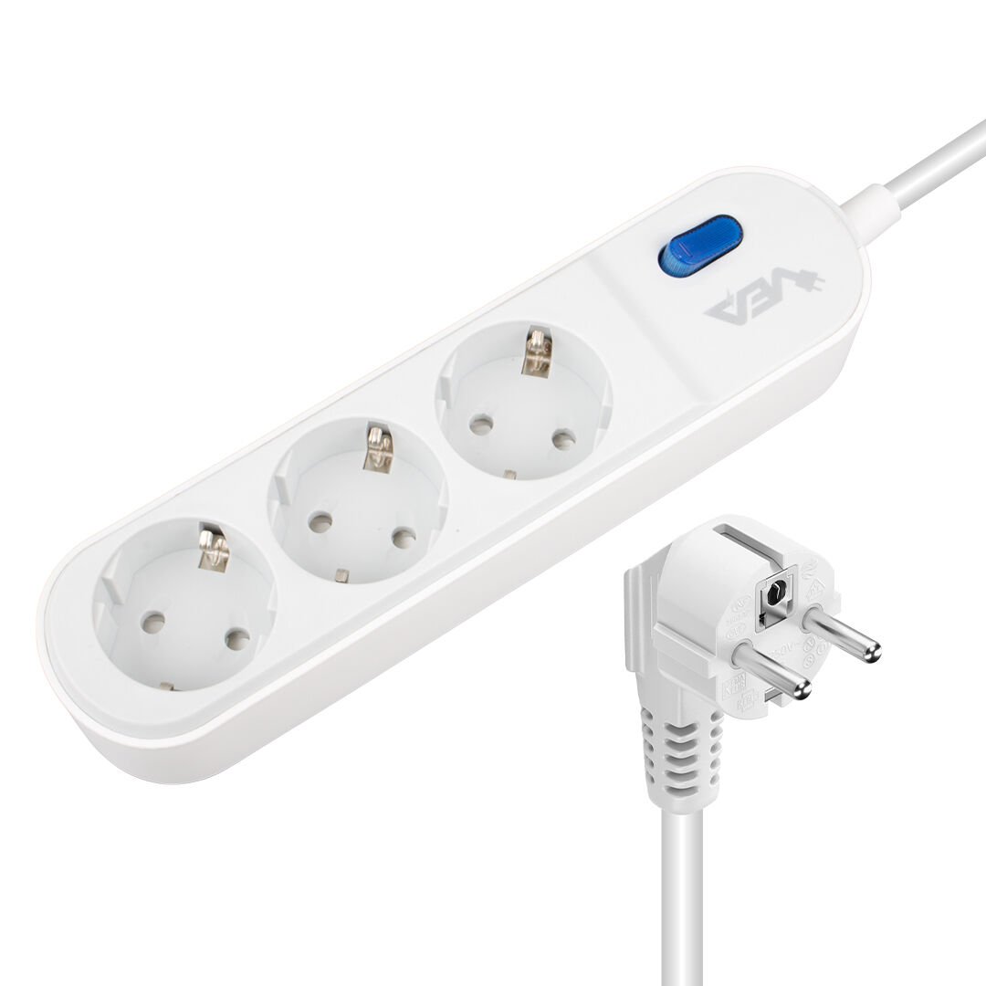 Vea VE-VEGA103 A Class 3'lü Anahtarlı 1.5 Metre Akım Korumalı Priz