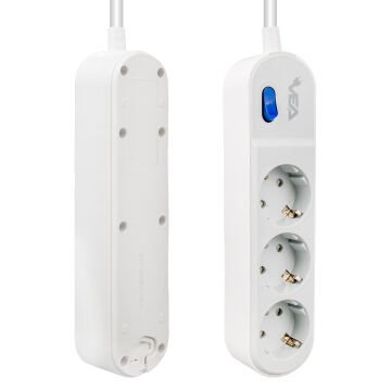 Vea VE-VEGA103 A Class 3'lü Anahtarlı 1.5 Metre Akım Korumalı Priz