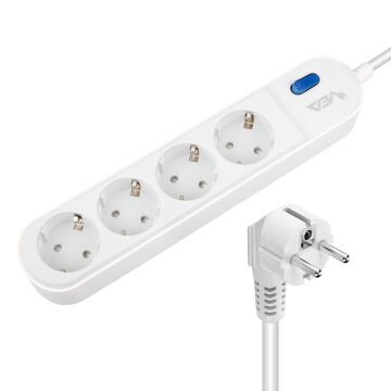 Vea VE-VEGA104 A Class 4'lü Anahtarlı 1.5 Metre Akım Korumalı Priz