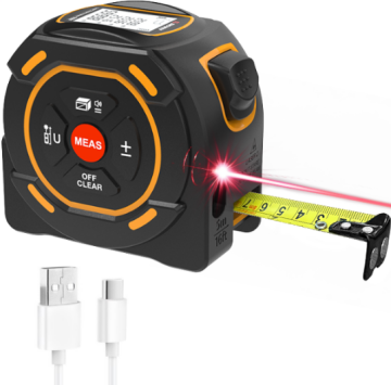 SW-TM60A Lazer Mesafe Ölçerli Şerit Metre | 60m + 5m