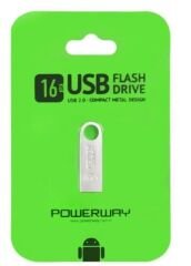 POWERWAY 16 GB METAL USB 2.0 FLASH BELLEK