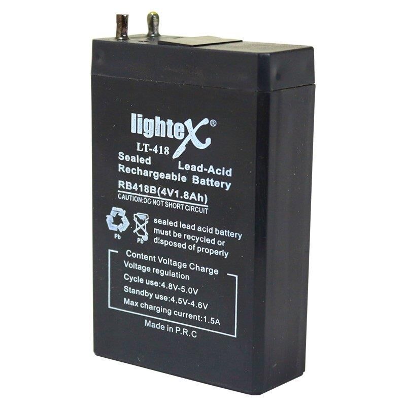 LIGHTEX LT-418 4 VOLT - 1.8 AMPER AKÜ (48 X 21 X 75 MM)