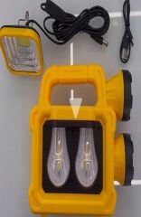 Powermaster PM-26930 Solar Panelli 6 Işık Modlu Powerbank Özellikli 2400mAh Type C Giriş 5V Led Kamp Feneri