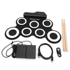 MagicVoice G3002 Elektronik Bateri Roll UP Davul Matı Kiti 7 Ped