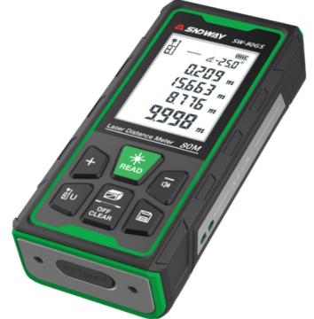 SW-80GS Yeşil Lazerli 80 Metre Lazermetre | Şarjlı ve IP68 Korumalı
