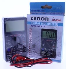 Tenon DT-860D Dijital Multimetre Ölçü Aleti Büyük Geniş Ekran Siyah