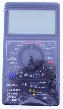 Tenon DT-860D Dijital Multimetre Ölçü Aleti Büyük Geniş Ekran Siyah