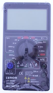 Tenon DT-860D Dijital Multimetre Ölçü Aleti Büyük Geniş Ekran Siyah