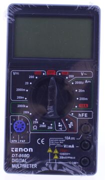 Tenon DT-860D Dijital Multimetre Ölçü Aleti Büyük Geniş Ekran Siyah