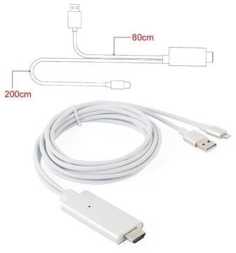 Apple İphone 5 5S 6 6S Hdmi Lcd Tv Bağlantı Kablosu