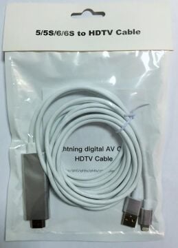 Apple İphone 5 5S 6 6S Hdmi Lcd Tv Bağlantı Kablosu