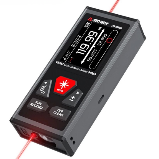 SW-DR60 Çift Yön Lazerli Lazermetre 60m+60m | Dikey ve Yatay Ölçüm