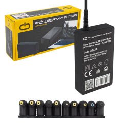 POWERMASTER PM-2607 12V/15V/16V/18.5V/19V/19.5V/20V 90 WATT 10 PİN SLIM KASA UNIVERSAL AYARLI NOTEBOOK ADAPTÖR