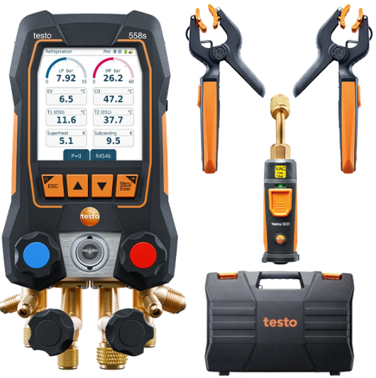 Testo 558S Dokunmatik Ekranlı Akıllı Manifold Vakum Seti