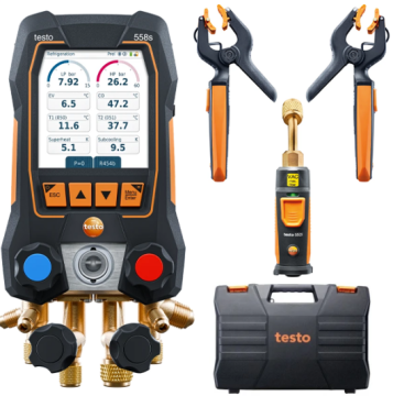 Testo 558S Dokunmatik Ekranlı Akıllı Manifold Vakum Seti