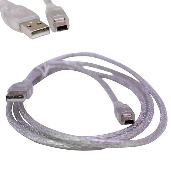 Powermaster iPod Şarj Aleti Kablosu 5 Pin Geniş 1.5 Metre Şeffaf
