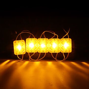 Powermaster (20 Adet) PM-14723 12 Volt 2 Watt Sarı Sabit 4333-3030 Modül Led 43x33x28mm