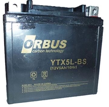 Orbus YTX5L-BS 12V 5A Motosiklet Aküsü (114 X 70 X 106 MM) (1.8Kg)