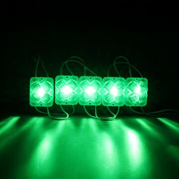 Powermaster (20 Adet) PM-14714 12 Volt 2 Watt Yeşil Yanıp Sönen Çakar 4333-3030 Modül Led 43x33x28mm