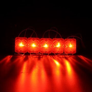 Powermaster (20 Adet) PM-14712 12 Volt 2 Watt Kırmızı Yanıp Sönen Çakar 4333-3030 Modül Led 43x33x28mm