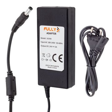 Fully O-1624A 24 Volt - 2.5 Amper Plastik Kasa Masaüstü Adaptör 5.5*2.5 Uç