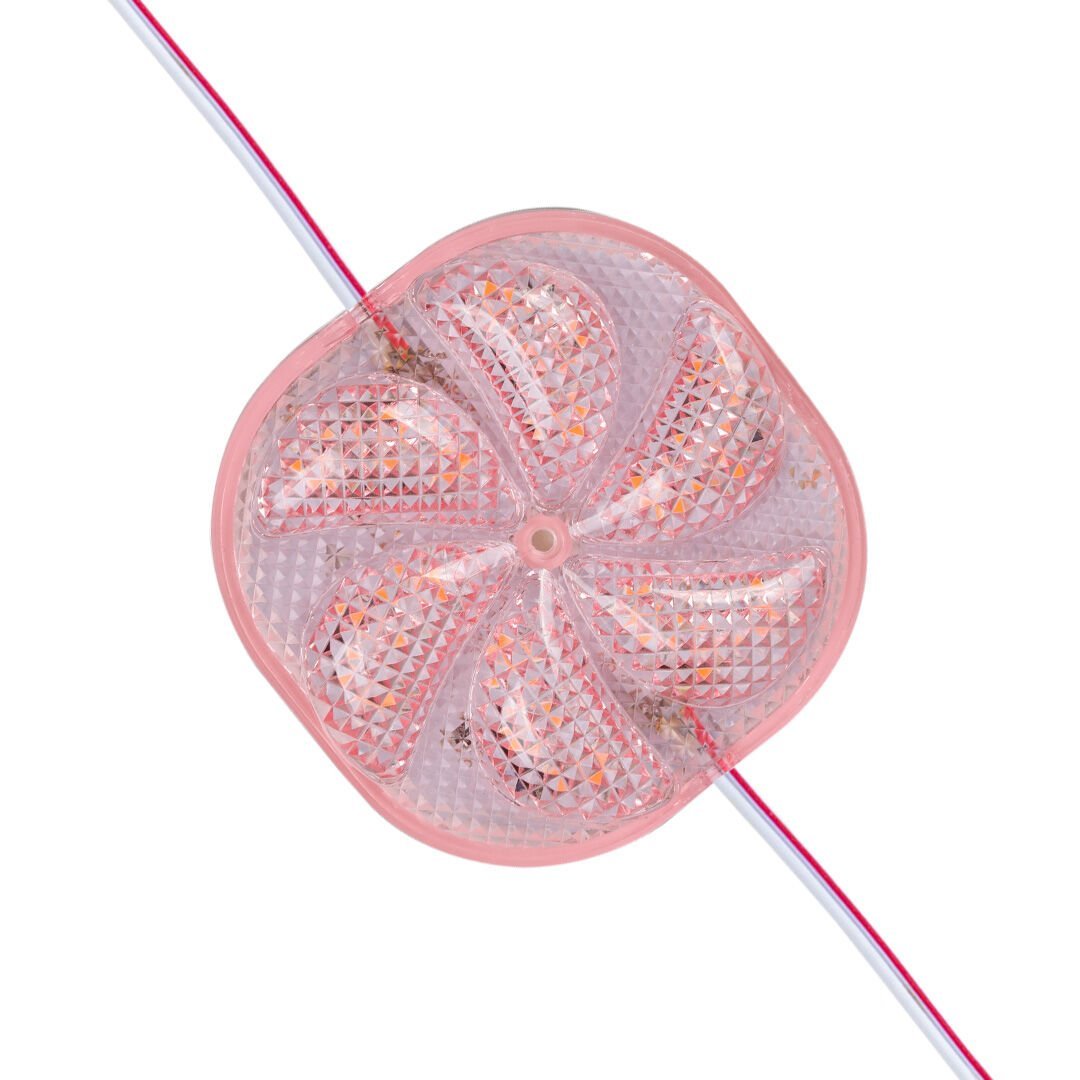 PowerMaster (20 Adet) PM-14709 12 Volt 3 Watt Pembe Sabit 6565-2835 Modül Led 65x65x12mm