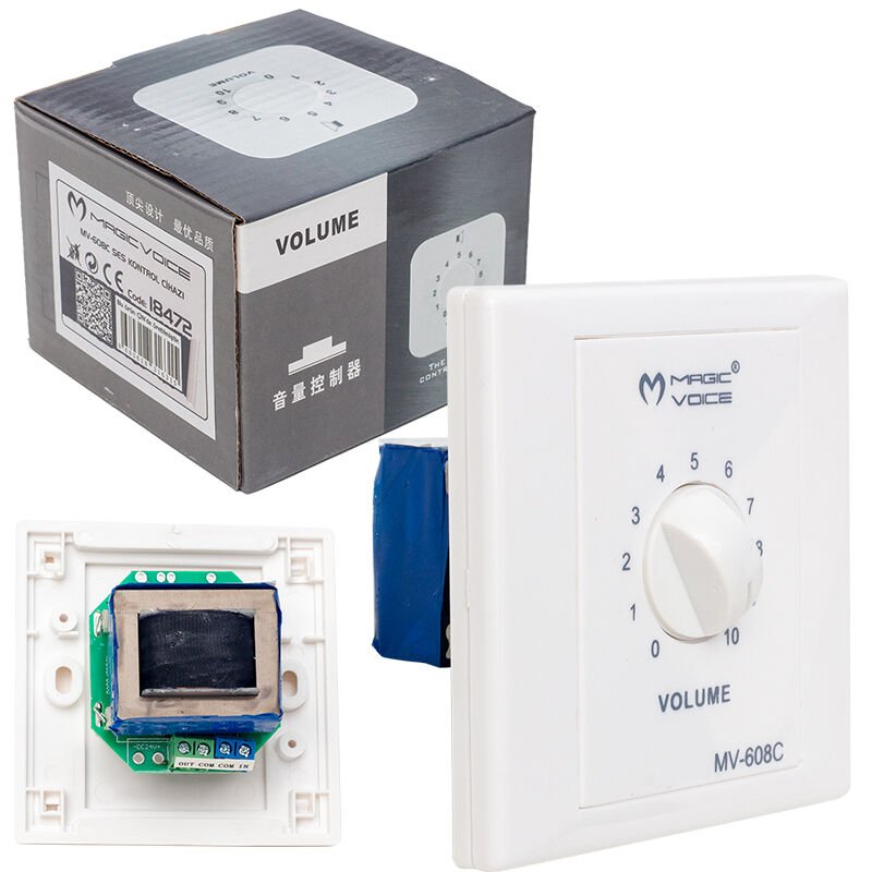 MagicVoice MV-608C 50 Watt Dimmer Trafosuz Priz Tip Volume Kontrol Cihazı
