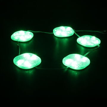 PowerMaster (20 Adet) PM-14707 12 Volt 3 Watt Yeşil Sabit 6565-2835 Modül Led 65x65x12mm