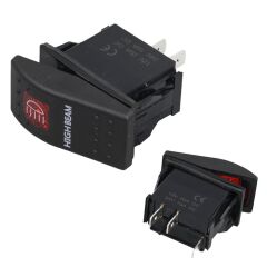 PowerMaster Projektör Sembollü Işıklı 3 Pinli On-Off 12-24V Marin Switch