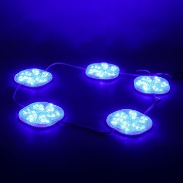 PowerMaster (20 Adet) PM-14706 12 Volt 3 Watt Mavi Sabit 6565-2835 Modül Led 65x65x12mm