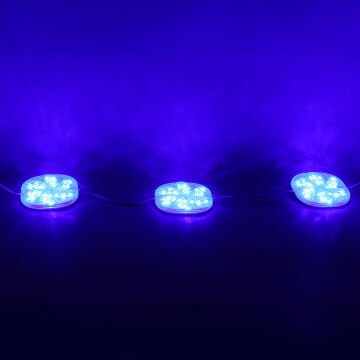 PowerMaster (20 Adet) PM-14706 12 Volt 3 Watt Mavi Sabit 6565-2835 Modül Led 65x65x12mm