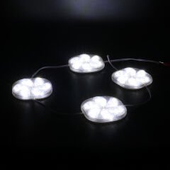 PowerMaster (20 Adet) PM-14704 12 Volt 3 Watt Soğuk Beyaz Sabit 6565-2835 Modül Led 65x65x12mm
