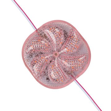 PowerMaster (20 Adet) PM-14701 12 Volt 3 Watt Pembe Yanıp Sönen Çakar 6565-2835 Modül Led 65x65x12mm