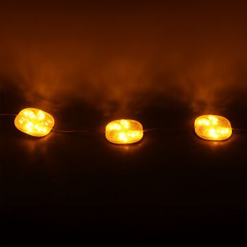 PowerMaster (20 Adet) PM-14700 12 Volt 3 Watt Sarı Yanıp Sönen Çakar 6565-2835 Modül Led 65x65x12mm