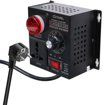 PowerMaster PM-21013 10-100V AC 4000 Watt 15A Hız Işık Kontrolü Motor Sürücü Voltaj Regülatör