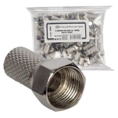 F Konnektör RG6-U4 Geniş 18 Mm (100 Adet)