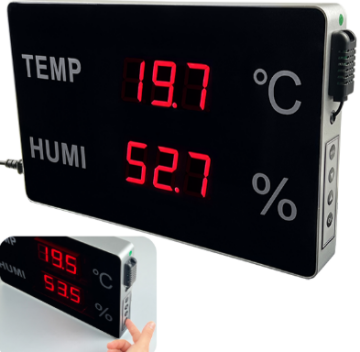 HE218A-TH Büyük LED Ekranlı Endüstriyel Sıcaklık ve Nem Ölçer