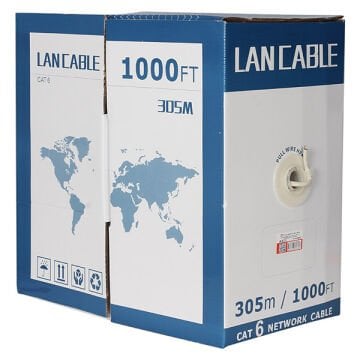 PowerMaster PM-6835 23 AWG 0.57mm 1Gbps UTP %100 Bakır Alaşım 305 Metre Gri CAT6 Kablo