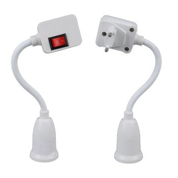 LEDX DY-105 PRİZİ E27 DUYA DÜNÜŞTÜRÜCÜ AÇMA KAPAMA ANAHTARLI OYNAR BAŞLIKLI DUY