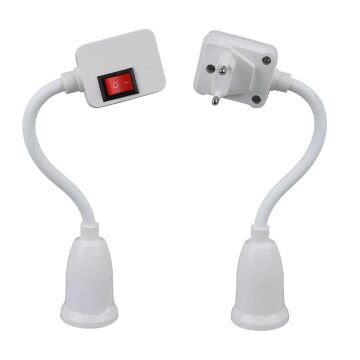 LEDX DY-105 PRİZİ E27 DUYA DÜNÜŞTÜRÜCÜ AÇMA KAPAMA ANAHTARLI OYNAR BAŞLIKLI DUY