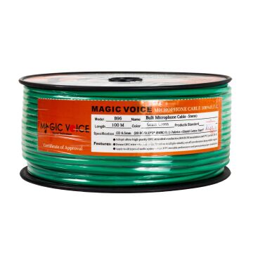 Magıcvoıce Mikrofon Kablosu Stereo 1 Kalite 100m Yeşil