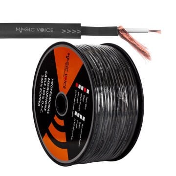 Magıcvoıce Mikrofon Kablosu Mono 1 Kalite 100m Siyah