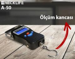 Necklife A50 Elektronik Askı Terazi - Hassasiyet: 20 gr. Max: 50 kg.
