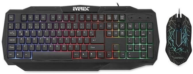 Everest KMX-86 Siyah Usb Oyuncu Klavye Mouse Set