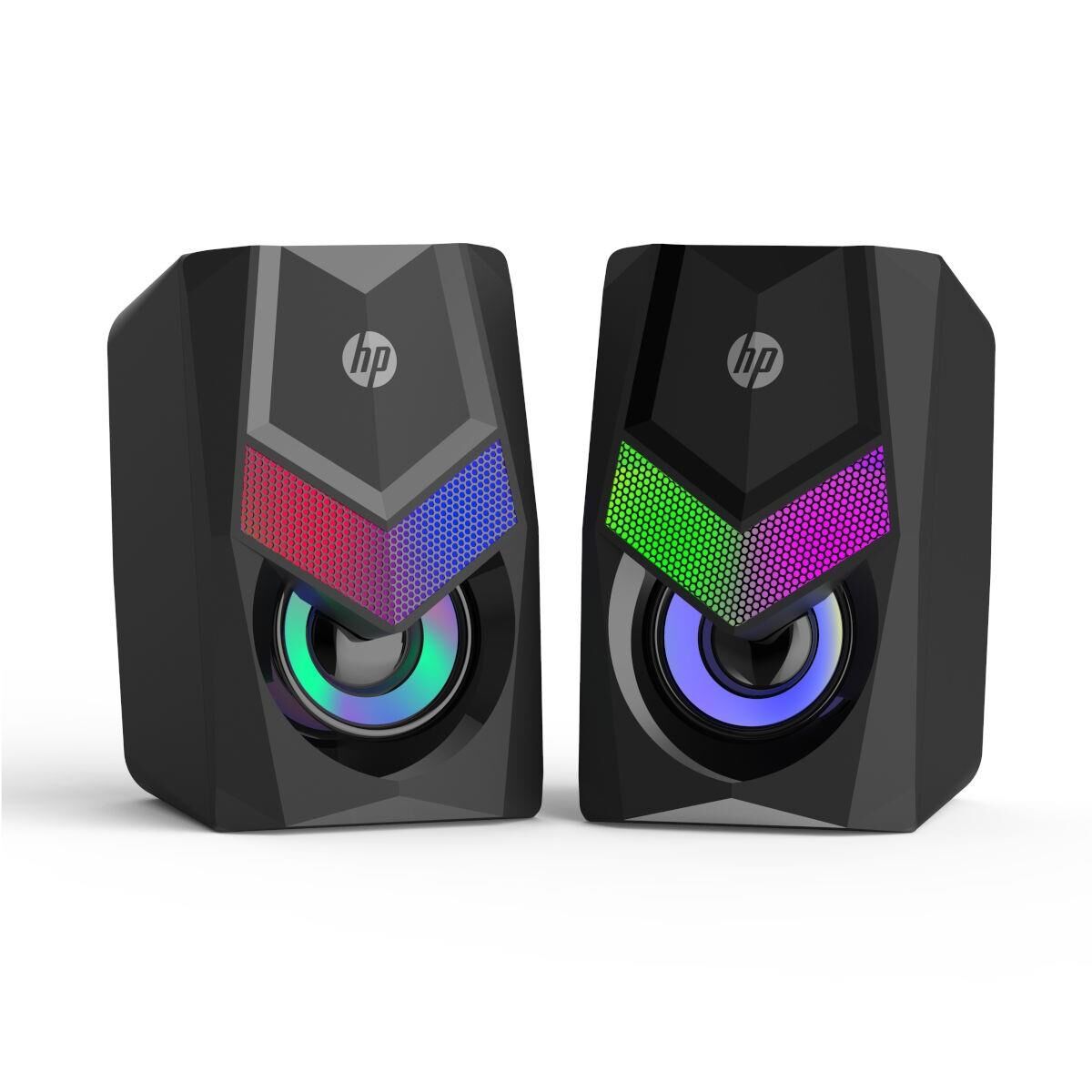 HP DHE-6000 USB + 3.5MM JACKLI RGB IŞIKLI MULTIMEDYA STEREO 2X3 WATT 1+1 PC HOPARLÖR
