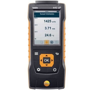 Testo 440 dP Fark Basınç Ölçerli Prob Okuyucu Cihaz