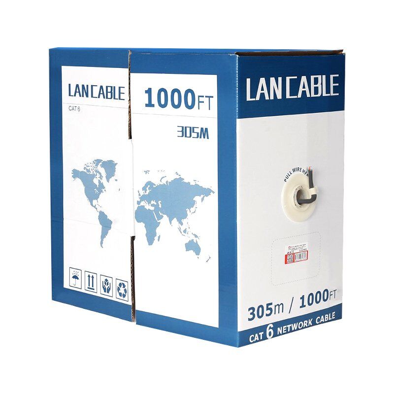 PowerMaster PM-8256 23 AWG 0.56 mm CCA 305 Metre Dış Mekan Siyah CAT6 Kablo